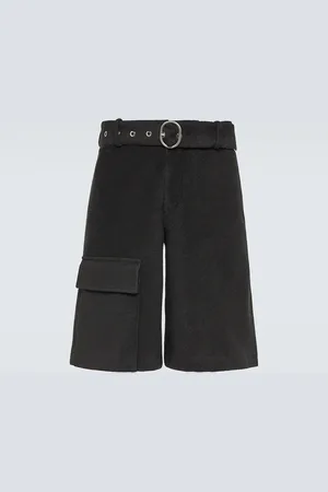 Jil Sander Low-Rise Shorts Crochet aus einem Baumwollgemisch