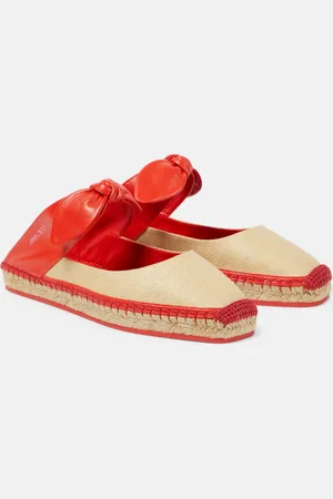 Jimmy Choo Espadrilles Reka aus Raffiabast und Leder
