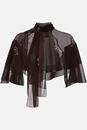Prada Cropped-Top aus Georgette