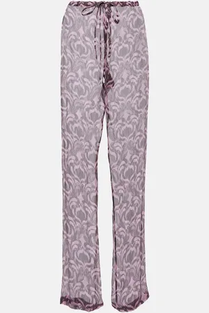 DRIES VAN NOTEN Gerade Hose Pachas aus Seide