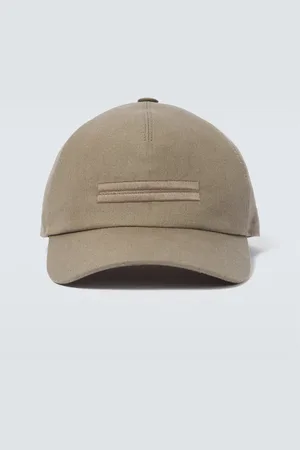 Ermenegildo Zegna Bestickte Baseballcap aus Leinen