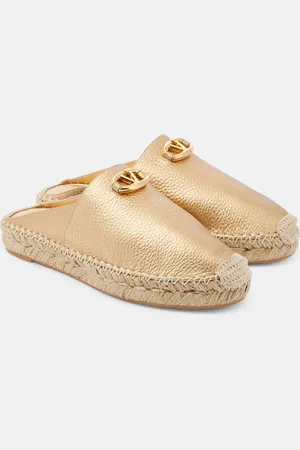 VALENTINO GARAVANI Espadrilles VLogo The Bold Edition aus Metallic-Leder