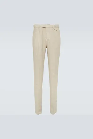 Brunello Cucinelli Schmale Hose aus Leinen