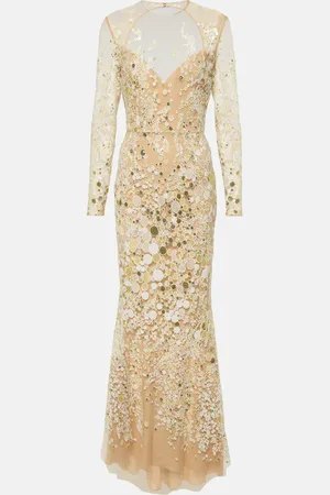 Elie saab Robe Atom aus Tüll mit Pailletten