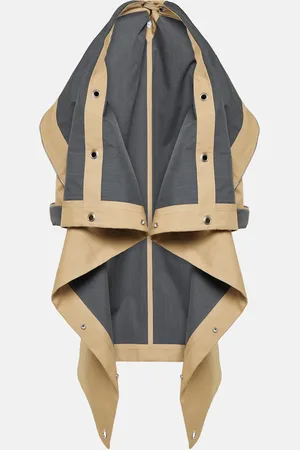 Bottega Veneta Cape aus Wolle und Baumwolle
