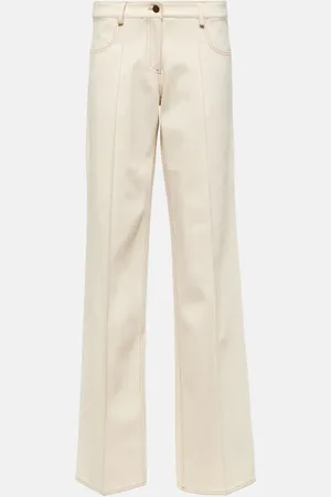 AYA MUSE Weite Low-Rise-Hose Tuxis aus Baumwolle