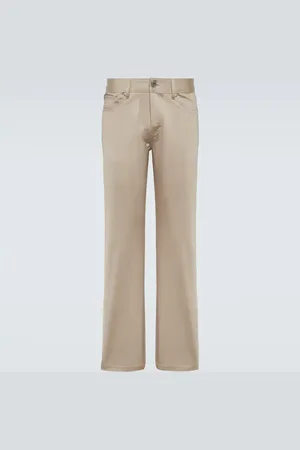 Ami Gerade Hose aus Baumwollsatin