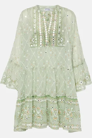 Juliet Dunn Besticktes Minikleid aus Baumwolle
