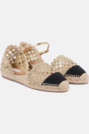 Aquazzura Espadrilles Sunburst aus Raffiabast