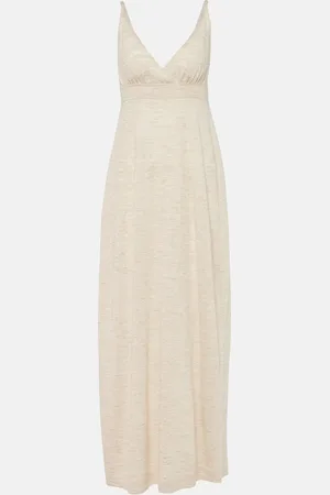 Loro Piana Midikleid aus Kaschmir, Leinen und Seide