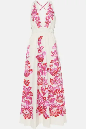 Farm Rio Maxikleid Powerful Birds aus Baumwolle