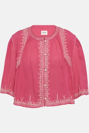 Marant Etoile Besticktes Cropped-Top Perkins aus Baumwolle