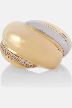 Saint Laurent Ring Whirlwind mit Kristallen