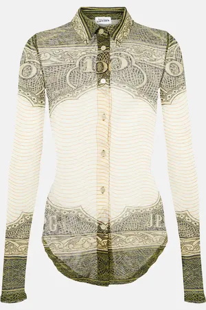 Jean Paul Gaultier Bedrucktes Hemd aus Mesh