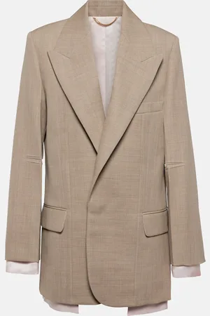Victoria Beckham Blazer aus Schurwolle mit Satin