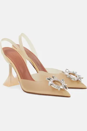 Amina Muaddi Verzierte Slingback-Pumps Begum 95