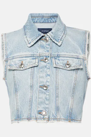 Sportmax Cropped-Weste aus Denim
