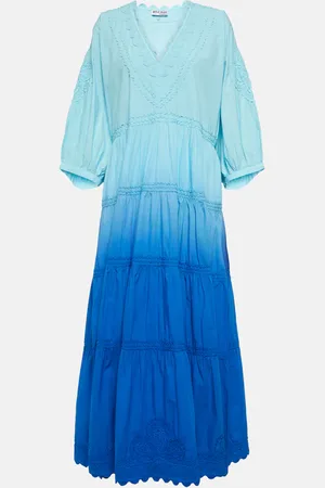 Juliet Dunn Maxikleid aus Baumwollpopeline