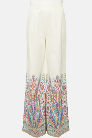 Etro Weite Hose aus einem Baumwollgemisch