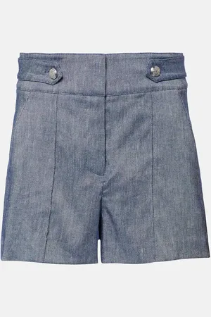 VERONICA BEARD High-Rise Shorts Runo aus einem Leinengemisch