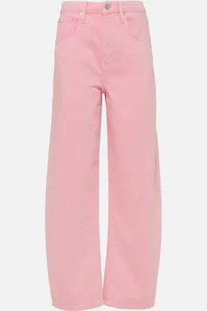 Frame High-Rise Barrel Jeans