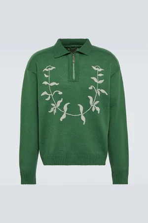 BODE Bestickter Polopullover aus Wolle