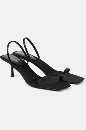 Saint Laurent Slingback-Sandalen Jaspe 55 aus Satin