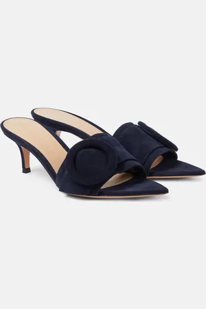 Gianvito Rossi Pantoletten aus Veloursleder
