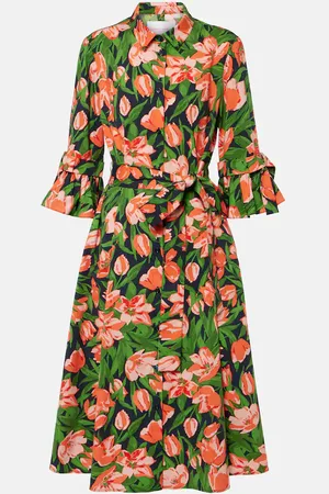 Carolina Herrera Hemdblusenkleid aus einem Baumwollgemisch
