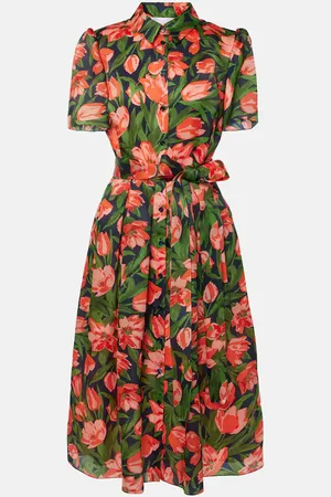 Carolina Herrera Bedrucktes Hemdblusenkleid aus Seide