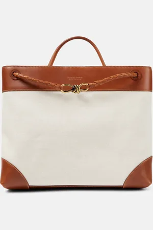 Bottega Veneta Tote Andiamo Large aus Canvas mit Leder