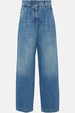 Brunello Cucinelli High-Rise Wide-Leg Jeans