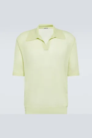 Auralee Polopullover aus Wolle und Seide