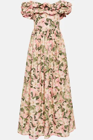 Agua by Agua Bendita Maxikleid Espliego aus Baumwolle