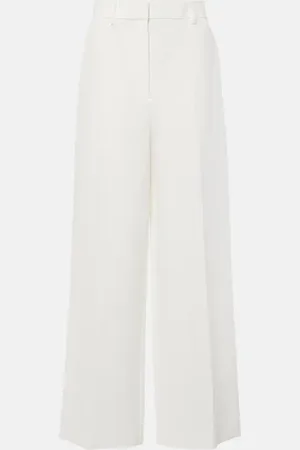 Khaite Weite Mid-Rise-Hose Bacall