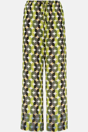 DRIES VAN NOTEN Bedruckte High-Rise-Hose aus Crêpe