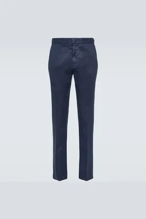 Loro Piana Schmale Hose aus Leinen und Baumwolle