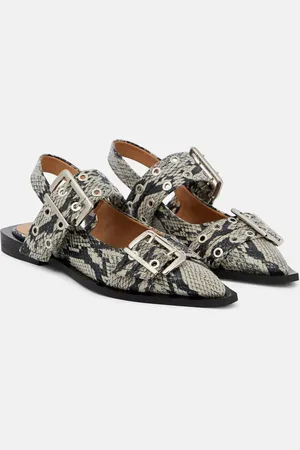 Ganni Slingback-Ballerinas aus Lederimitat
