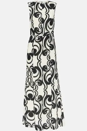 DRIES VAN NOTEN Bedrucktes Maxikleid aus Crêpe