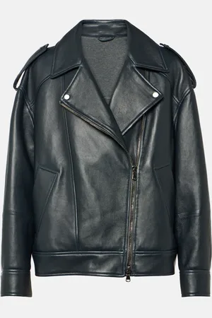 Brunello Cucinelli Oversize-Bikerjacke aus Leder