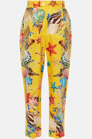 Dolce & Gabbana Bedruckte High-Rise-Hose Capri aus Baumwolle