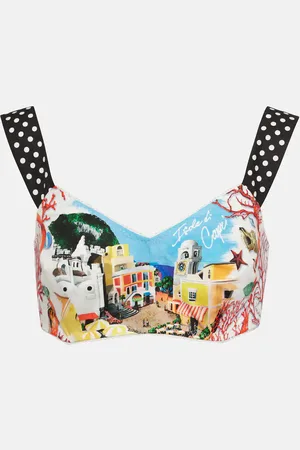 Dolce & Gabbana Bedrucktes Bralette Capri aus Baumwolle