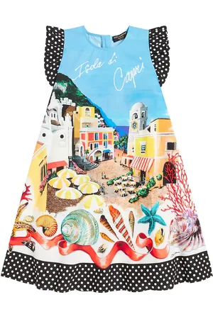 Dolce & Gabbana Bedrucktes Kleid Capri aus Baumwolle