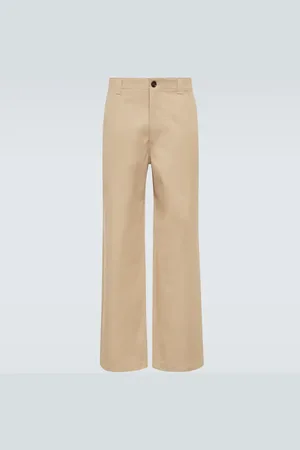 Gucci Weite Hose aus Baumwoll-Twill