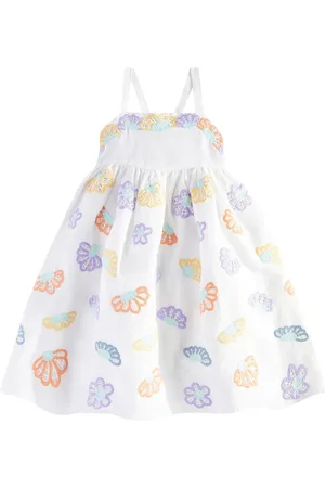 Stella McCartney Bedrucktes Kleid aus Leinen und Baumwolle