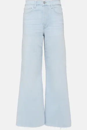 Frame Wide-Leg Cropped Jeans Le Palazzo