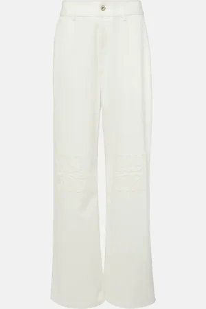 Loewe High-Rise Wide-Leg Jeans Anagram