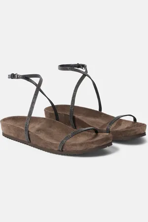 Brunello Cucinelli Sandalen Monili aus Leder