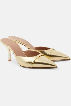 MALONE SOULIERS Mules Joella 70 aus Metallic-Leder