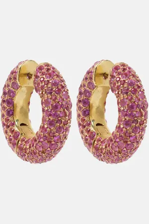 Octavia Elizabeth Ohrringe Blossom Bubble aus 18kt Gelbgold mit Saphiren